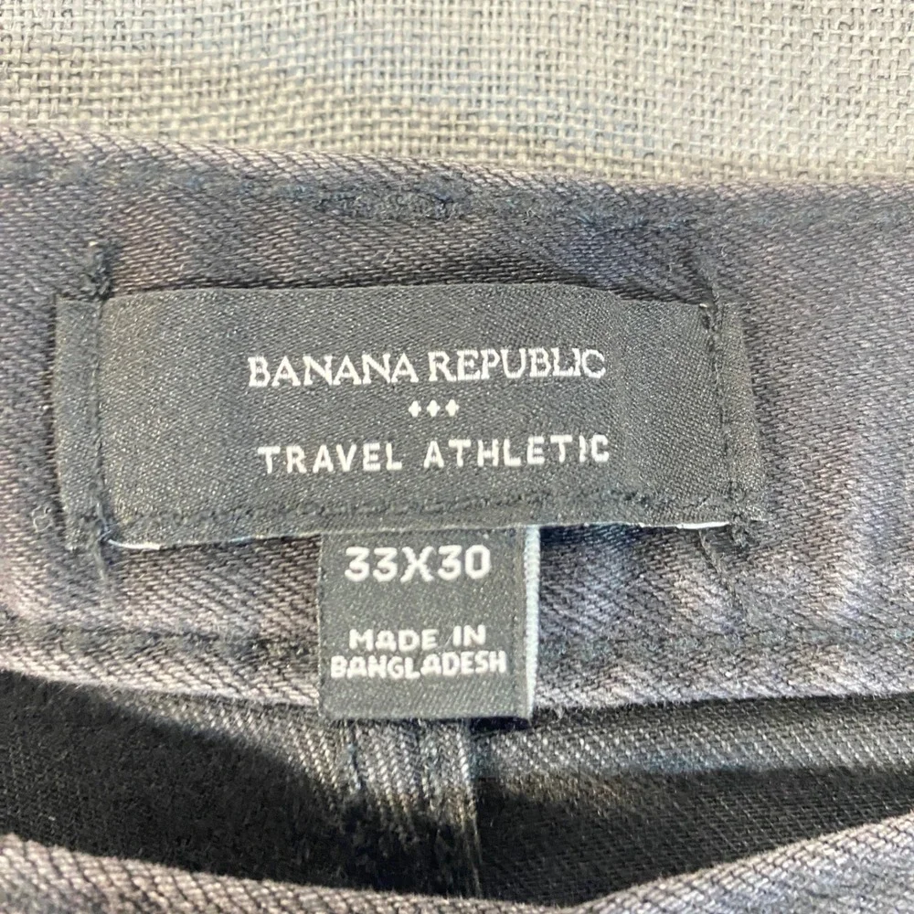 Banana‎ Republic Travel Athletic Jeans Mens 33x30 Gray Soft Pants